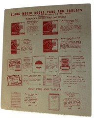 1920 Warner&rsquo;s Harmony Blank Music Book Chart Music Publishing House Chicago VTG