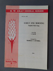Early One Morning – sheet music SATB Vocal a Cappella – T Dunhill- English Folk