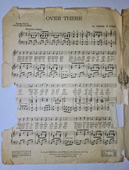 Over There Cohan Piano Voice Sheet Music English & French Feist Antique 1917