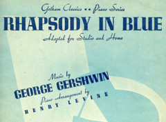 Rhapsody in Blue Sheet Music George Gershwin Piano Harms 1939 Henry Levine