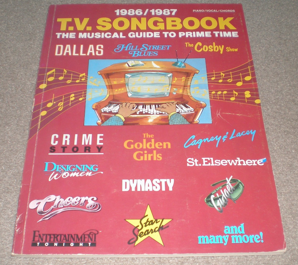 Television Songbook 1986 / 1987 Dallas Golden Girls Dynasty Newhart & More T.V.