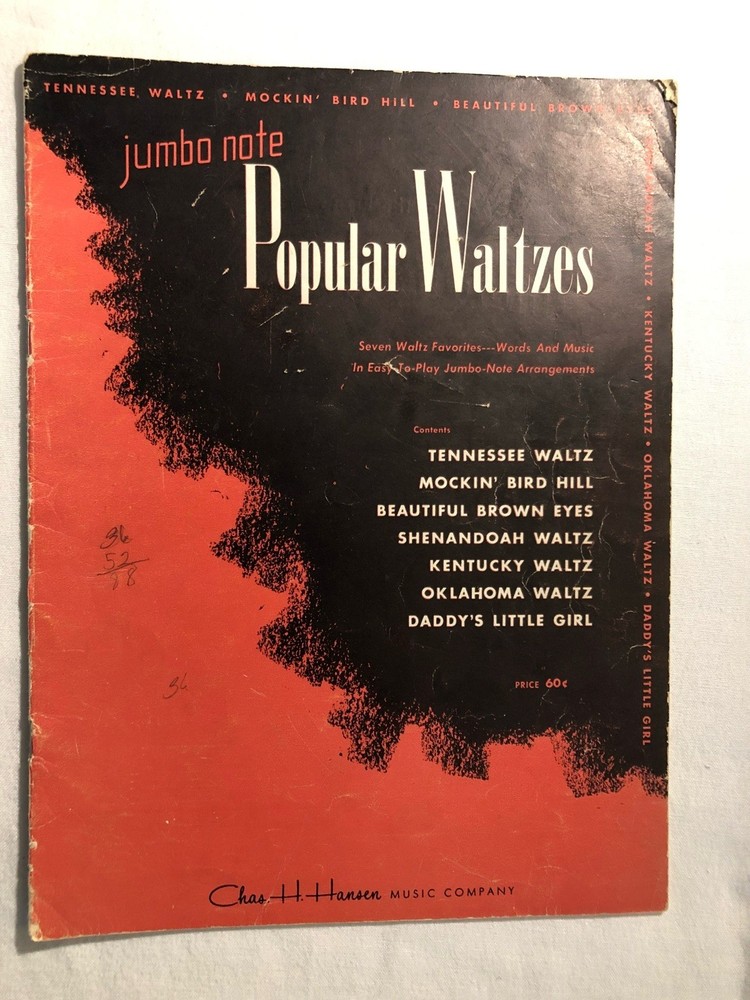 Jumbo Note Popular Waltzes by Charles Hansen Music