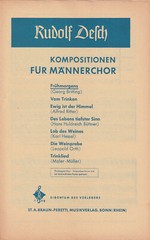Rudolf Desch ~ Early Morning ~ For Men&rsquo;s Choir