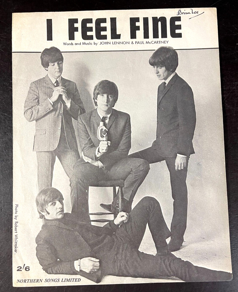 THE BEATLES -I FEEL FINE- SHEET MUSIC NORTHERN SONGS ENGLISH UK -3521