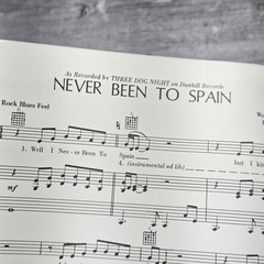 Never Been To Spain Sheet Music Three Dog Night Piano Guitar Vocals Rock F2G