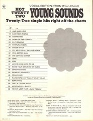 HOT 22 YOUNG SOUNDS Songbook 1969 Top 40 Hits Piano Vocal Guitar Sheet Music