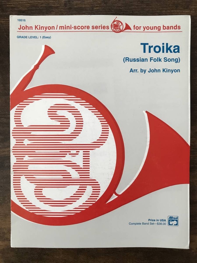 Troika Russian Folk Songs Wind Band Sheet Music Edited by John Kinyon