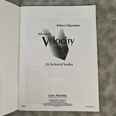 1998 Opperman Advanced Velocity Studies for Clarinet O5434 Sheet Music Book