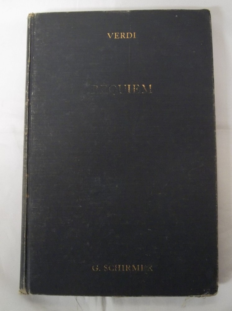 Giuseppe Verdi 1895 Presents Requiem Song book/Sheet Music G Schirmer Publishing