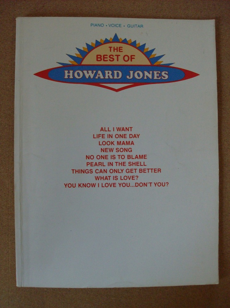 Best of Howard Jones Sheet Music Songbook – P/V/G – 80s New Wave Synth