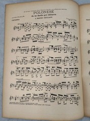 Benvenuto Terzi Guitar Sheet Music Classical Italian Op 15 Polonese Rare Italy