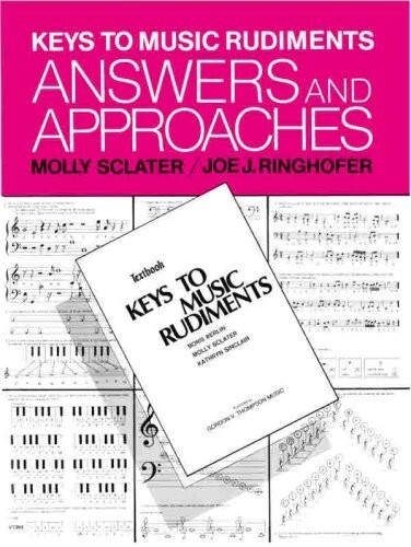 KEYS TO MUSIC RUDIMENTS ANSWERS AND APPROACHES BOOK BRAND NEW ON SALE VERY RARE