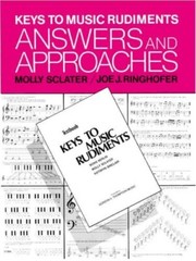 KEYS TO MUSIC RUDIMENTS ANSWERS AND APPROACHES BOOK BRAND NEW ON SALE VERY RARE