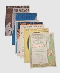 7 VTG Sheet Music Books 1924 &rsquo;25 29 31 35 36 57 Exc Cond 20s 30s Great Graphics