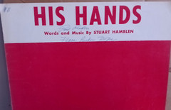 His Hands Sheet Music Stuart Hamblen Medium Voice Gospel Sacred Religious 1954