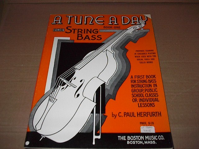 A Tune A Day for String Bass Book One by C. Paul Herfurth ~ A First Book