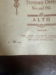 1901 Edition Book 2 Alto Opera Songs – Choicest Selections Standards Operas