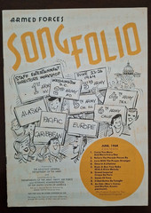 Lot of 13 Armed Forces Song Folio&rsquo;s, 1954~1964. Sheet Music. Piano w/Guitar Tab
