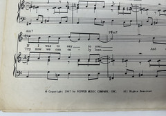 THE DOORS LIGHT MY FIRE SHEET MUSIC Nipper Music Company 1967