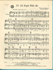Cole PORTER – IT’S ALL RIGHT WITH ME: Can-Can – &rsquo;53 Broadway song sheet