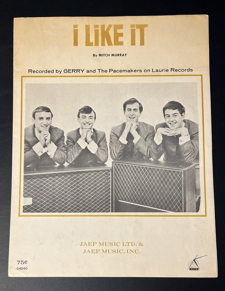 Vintage Sheet Music “I Like It” By Mitch Murray- GERRY And The Pacemakers-1964