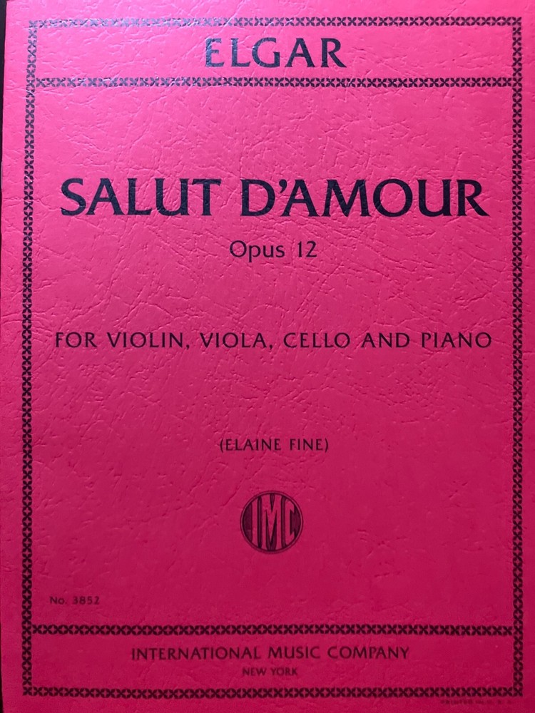 Salut D&rsquo;Amour Opus 12 for Violin, Viola, Cello, and Piano (IMC # 3852)