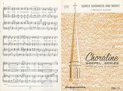 Surely Goodness And Mercy Sheet Music SATB Piano 1964 Peterson Choraline Gospel