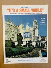 Vintage WALT DISNEY 1963 Sheet Music Institute IT&rsquo;S A SMALL WORLD 4 languages
