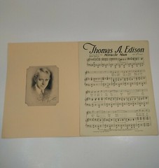 Thomas A Edison Miracle Man 1929 Advertising GraybaR Electric Co Sheet Music