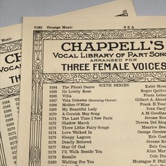2 – 1944 STRANGE MUSIC 3 Female Voices Choral SSA Piano Sheet Music Chappell