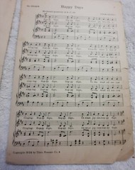 « HAPPY DAYS » Vintage 1924 Piano Sheet Music Choir School Choruses,T.Pressor co
