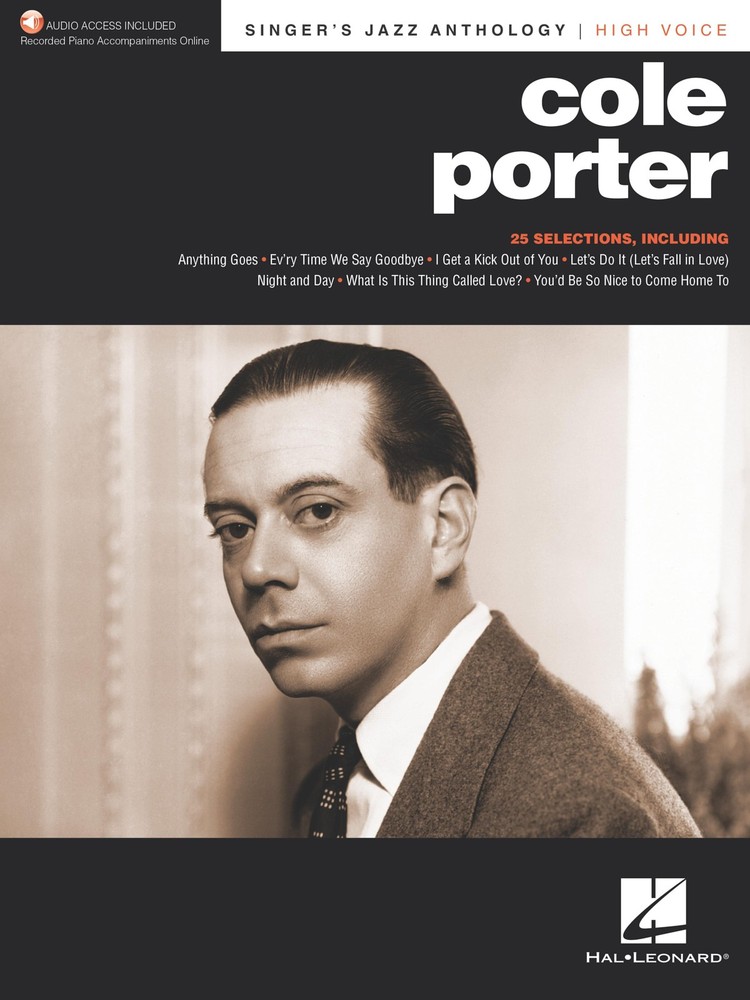 Cole Porter Singer&rsquo;s Jazz Anthology High Voice Piano Sheet Music Song Book Audio