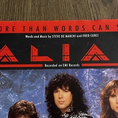 RARE Vintage “More Than Words Can Say” Alias Sheet Music 1990 Piano Guitar Vocal