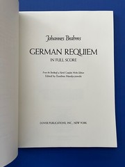 Brahms – German Requiem – Dover Study Score PB