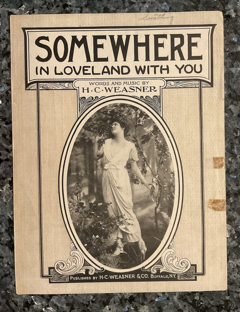 Antique Sheet Music “Somehwere In Love With You” By Weasner 1929 published NY