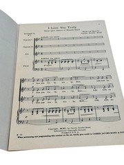 Antique Carrie Jacobs-Bond Women’s Chorus Sheet Music MCMI 1901 VTG