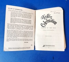 Folk Celebration Singspiration Songbook Compiled By Fred Bock Guitar Chords M197
