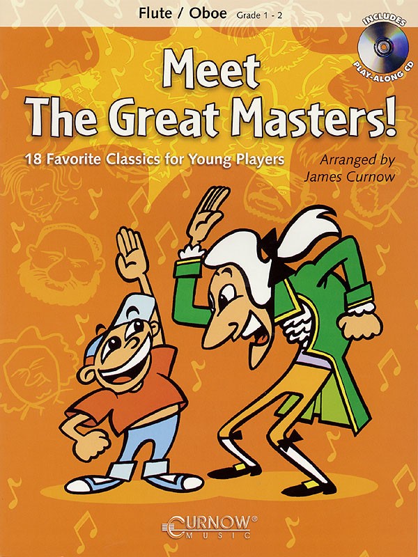 Meet the Great Masters Flute/Oboe Kids Classical Sheet Music Play-Along Book CD