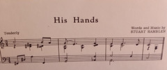 His Hands Sheet Music Stuart Hamblen Medium Voice Gospel Sacred Religious 1954