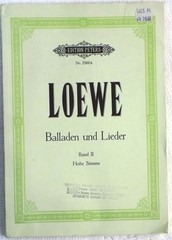 Loewe Balladen und Lieder Band II Tiefe Stimme Edition Peters #2961b