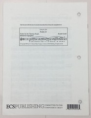 Psalm 24 SATB Chorus Keyboard Sheet Music Soprano Solo By Ronald Arnatt ECS Pub