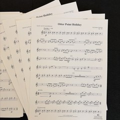 Otter Point Holiday Robert Sheldon Concert Band Score Parts Grade 4 Alfred