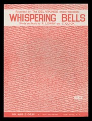 WHISPERING BELLS Lowry/Quick 1957 THE DEL VIKINGS Vintage Sheet Music