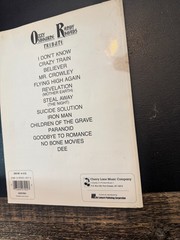 Ozzy Osbourne Randy Rhoads Tribute Sheet Music Guitar Tablature Book 002507904