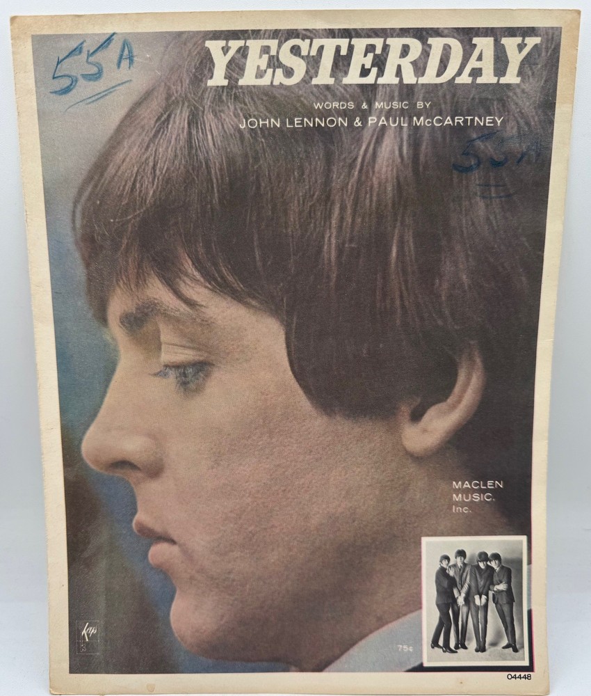 1965 Beatles Yesterday Sheet Music Lennon McCartney Paul Cover