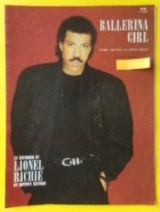 Ballerina Girl Sheet Music Lionel Richie Piano 1986 Cherry Lane USA SELLER