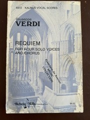 Giuseppe Verdi Requiem Vocal Score Kalmus 6472 Belwin Mills Sheet Music Vintage