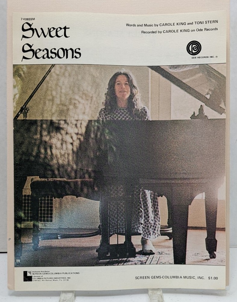 Sweet Seasons Sheet Music Carole King Piano Voice Guitar 70s Folk Rock Pop F1L