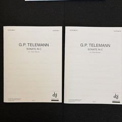 Guitar Quartet Sheet Music – Telemann Sonata in C – Full Score & Parts DO15