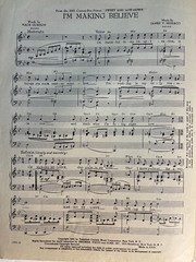 I&rsquo;m Making Believe Vintage Sheet Music 1944 Benny Goodman